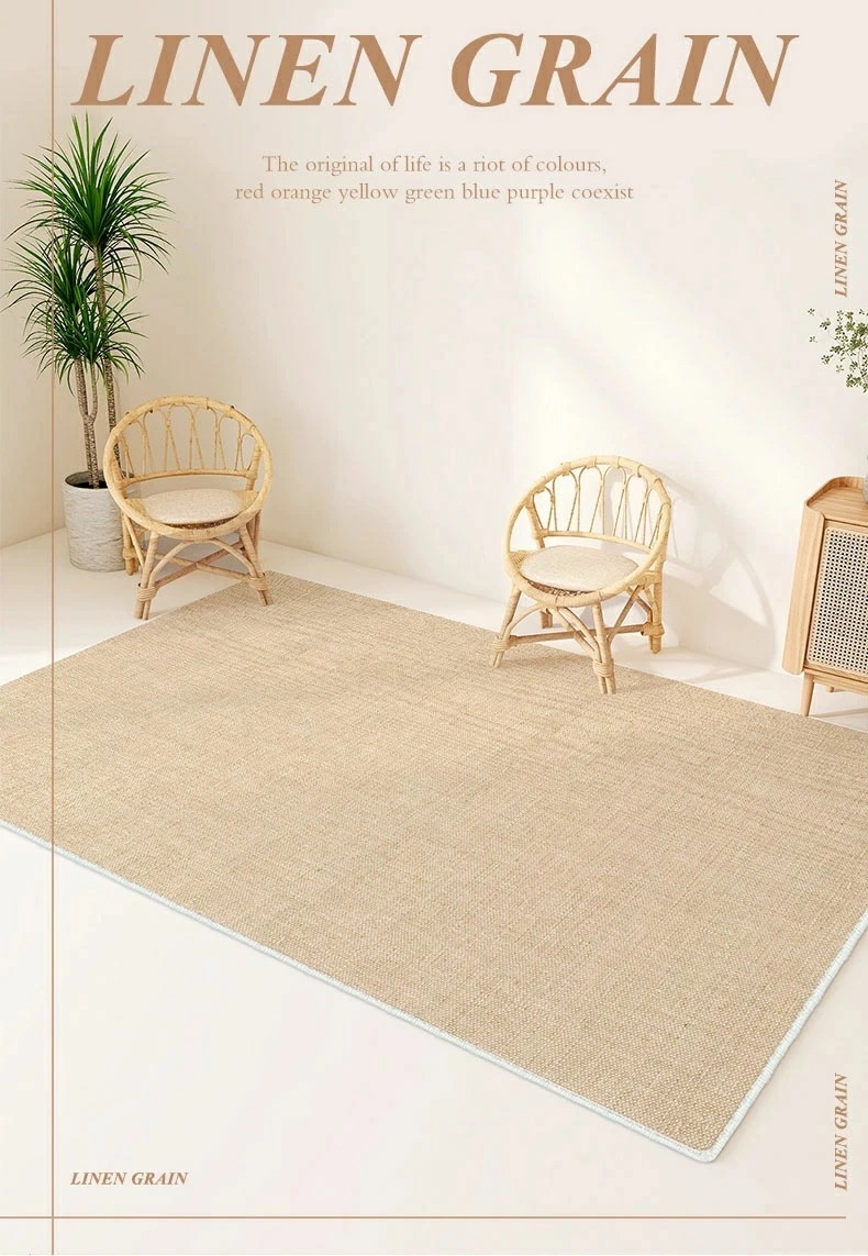 夏季新品限定ラグ 洗える カーペット リネングレイン ラグマット おしゃれ 北欧 ラグカーペット オール 夏用 冬用 ウォッシャブル 滑り止め 角型 大判 耐磨 高級感 寝室 雰囲気 子供部屋 高密度