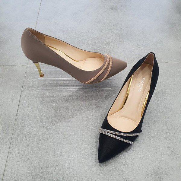 天然皮革 超軽量クッションアップ 女性 ベーシック ホットピース パンプスlcwd21u14c-38_US