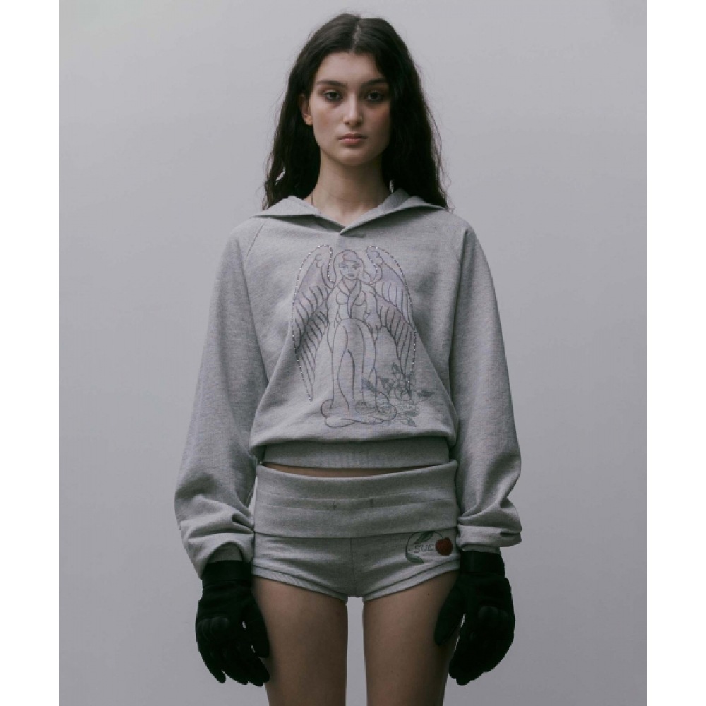 SCULPTOR [スカルプター X エドハーディ] エンジェルパーカーメランジグレー