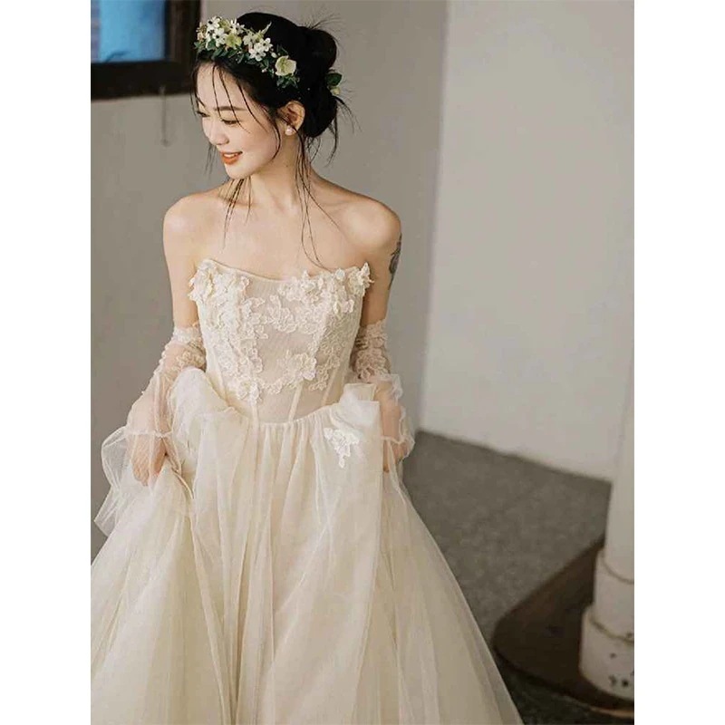 【L.O.V.E】ウェディングドレス 花嫁 結婚式 成人式 パーティードレス 前撮り お呼ばれ ワンピース ウェディング 白 サイズオーダーメイド可能 ロングドレスメガ割 演奏会 二次会