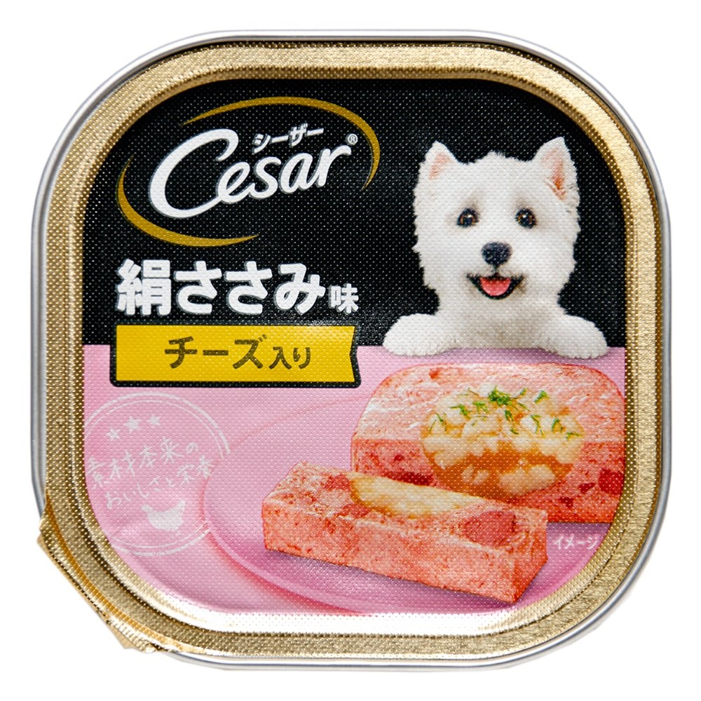 マース　シーザー　絹ささみ味　チーズ入り　１００ｇX２４個　ドッグフード　ＣＲＣ45―08―45―20―00
