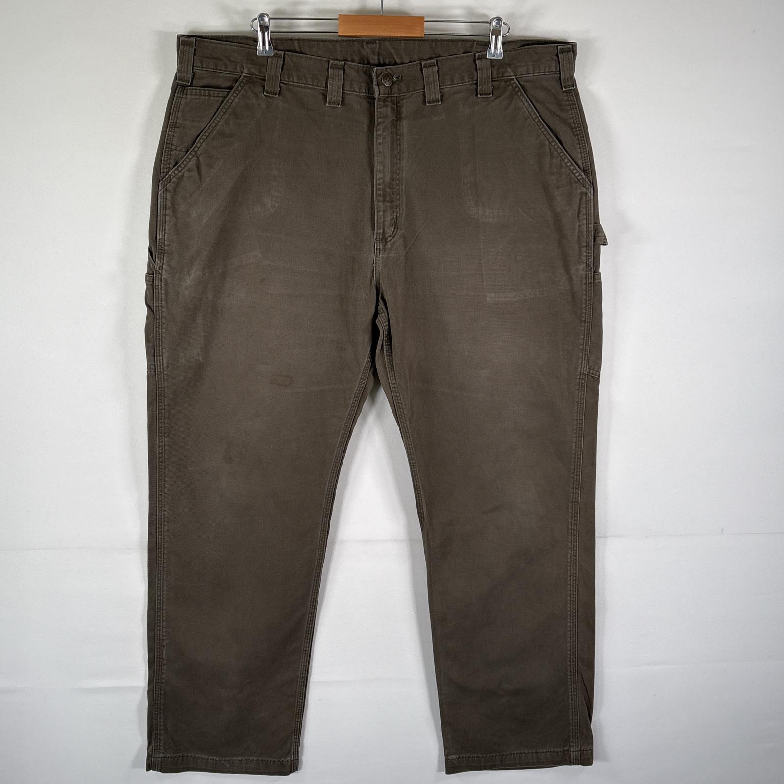 古着 デニムパンツ ペインター ワーク モール ストレート ジーンズ ジーパン w44 L32 グレー メンズ