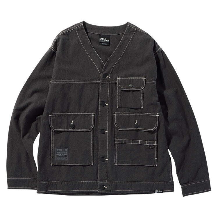 ジャックウルフスキン JP ヘンプ ウッドワーカージャケット（メンズ） L ファントム #5030701-6350