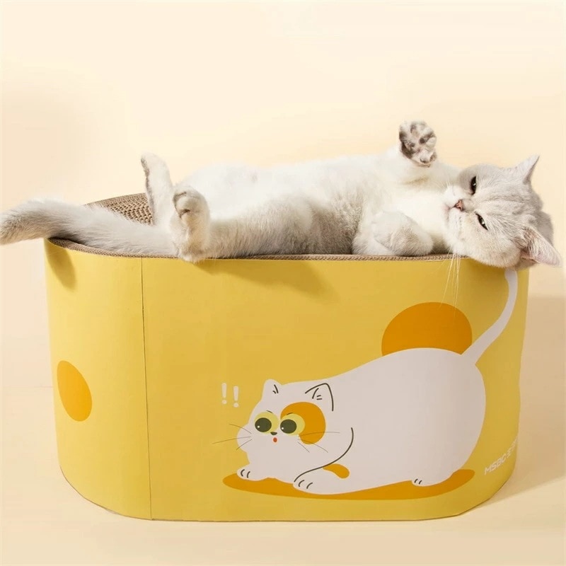 【迅速な出荷】猫 爪研ぎ　大型　猫用　段ボール　つめとぎ　トンネル型　猫　爪研ぎ　ベッド　高密度　耐久性　57ｘ30ｘ30cm