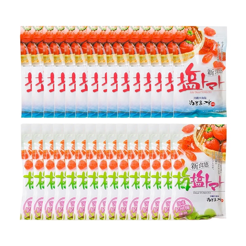 塩トマト110gｘ15袋＋梅塩トマト110gｘ15袋 計30袋セット 沖縄の海塩 ぬちまーす使用 ドライトマト 新食感 紀州梅 美容 健康 夏バテ