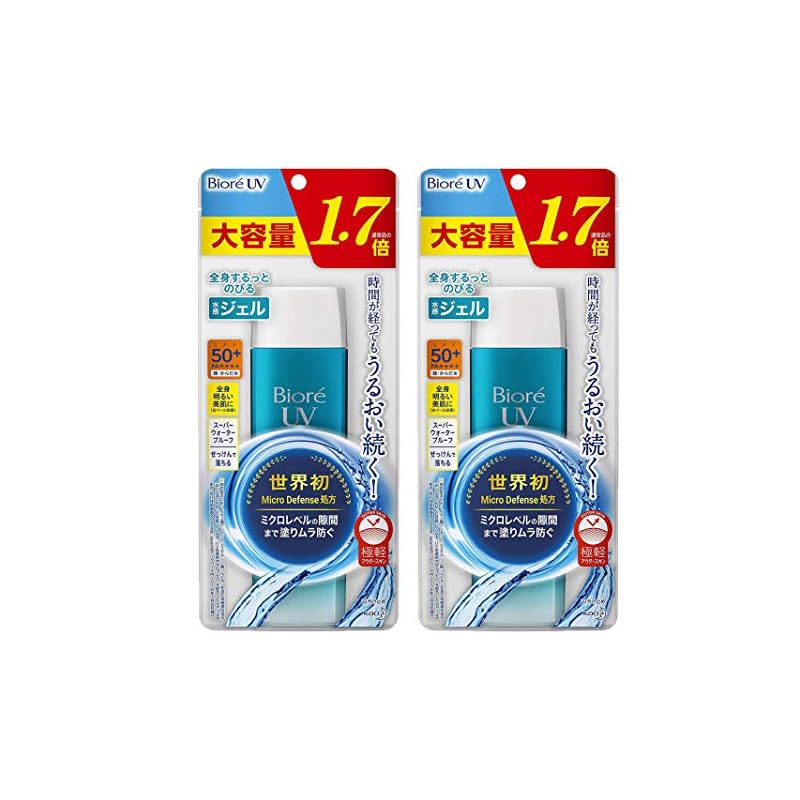【即納】【2個セット】ビオレUV アクアリッチ ウォータリージェル 155ml (大容量 通常品の1.7倍) 日焼け止め SPF50+ / PA++++