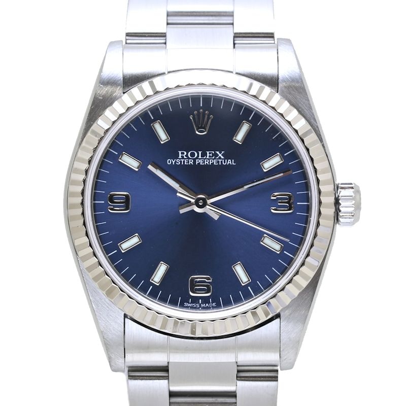 オイスターパーペチュアル 31mm 77014 P番 ユニセックス K18WG ホワイトゴールドxステンレススチール ボーイズ /39786【中古】【腕時計】