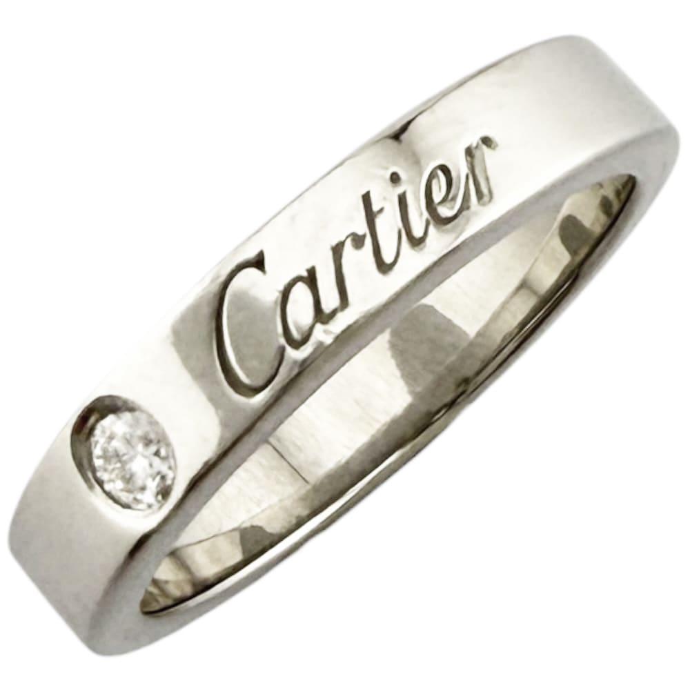 カルティエ Cドゥ ウエディング リング 指輪 4号 Pt950プラチナ ダイヤモンド CARTIER 中古 美品