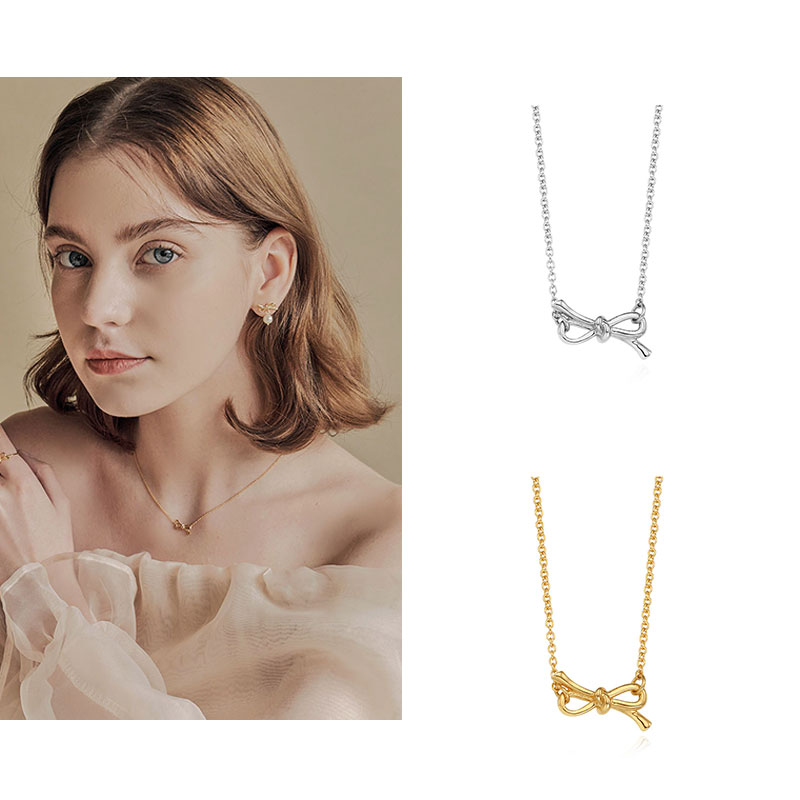 [IVEカウル着用]シエナリボンネックレス/韓国ファッション/韓国ファッションスタイル/韓国ストリートファッション/SNSで人気/韓国の人気ブランド