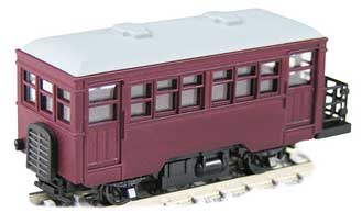 津川洋行 【再生産】(N) 91006 ガソリンカー バスケット仕様(車体色：マルーン/動力付) ツガワ 91006 ガソリンカー マルーン ゲンテイ