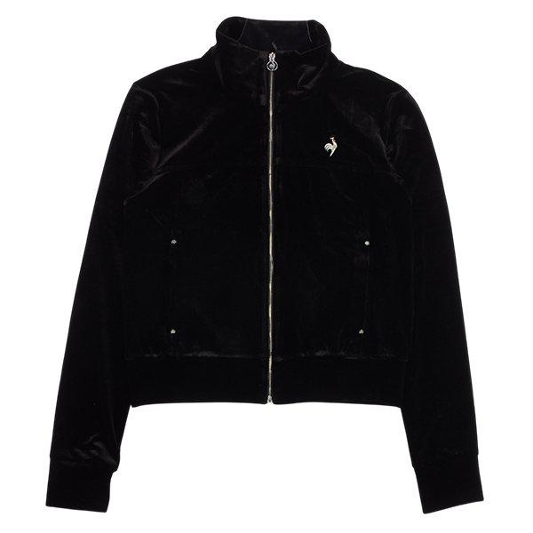 スリムフィット 女性 ベルベット スタンネック ジップアップ QP422OFTO1 BLK 9,651円