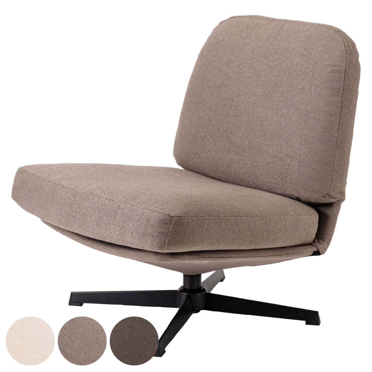 リビングチェア 座面高38cm ラウンジチェア ファブリック座面 リラックスチェア ローチェア 椅子 シンプル モダン ホテルライク 1人掛け チェア