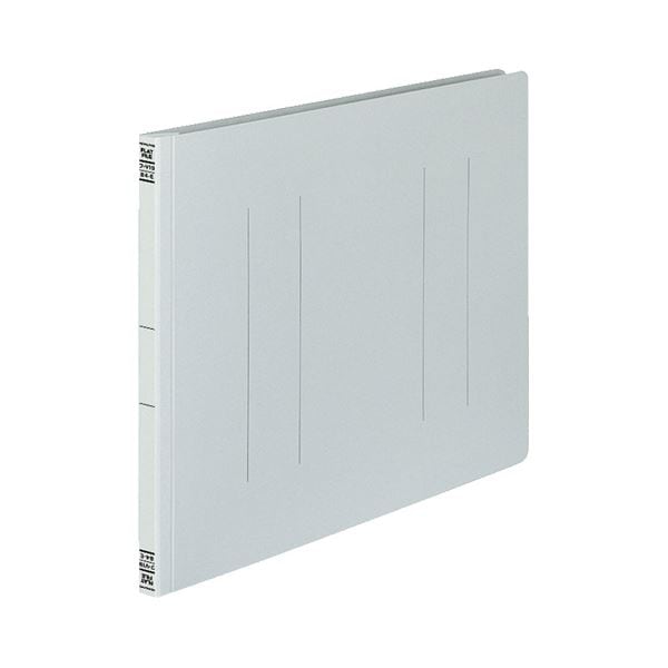 (まとめ) コクヨ フラットファイルV(樹脂製とじ具) B4ヨコ 150枚収容 背幅18mm グレー フ-V19M 1パック(10冊) (×5セット)