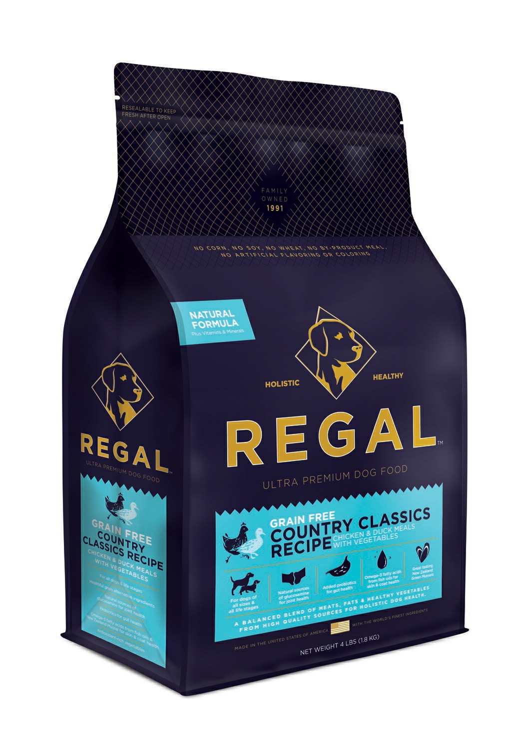 【賞味期限2026年8月17日】REGAL　リーガル　グレインフリー　カントリークラシックレシピ　チキン　1.8kg おやつのプレゼント付き【ドッグフード】【正規品】ドライフード 犬用