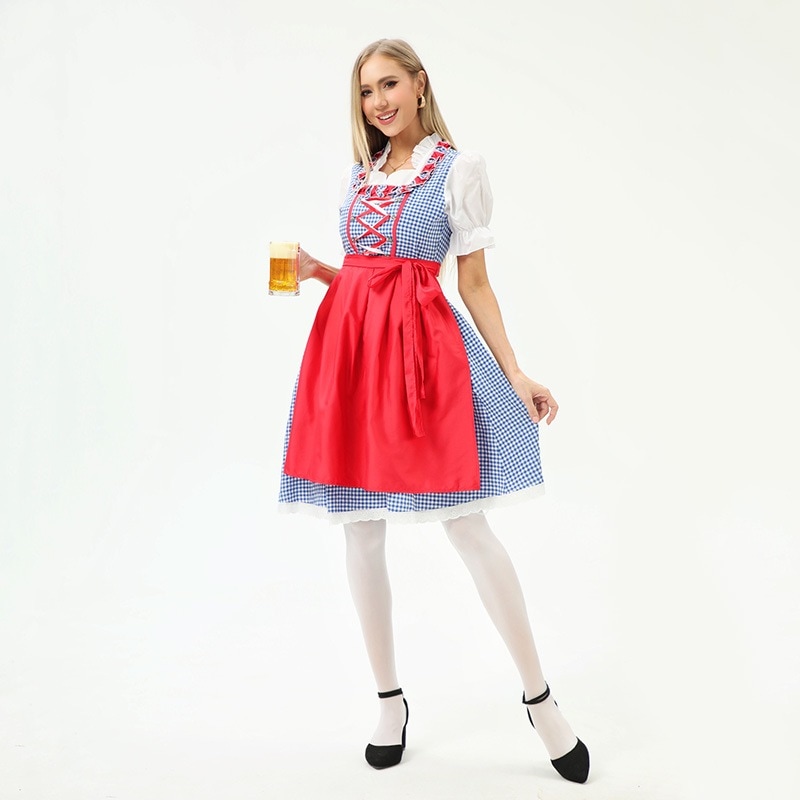 ドイツのオクトーバーフェストドレスハロウィン大人用コスチュームミュンヘンバーデンヴュルテンベルクカーニバルステージパフォーマンスコスチューム