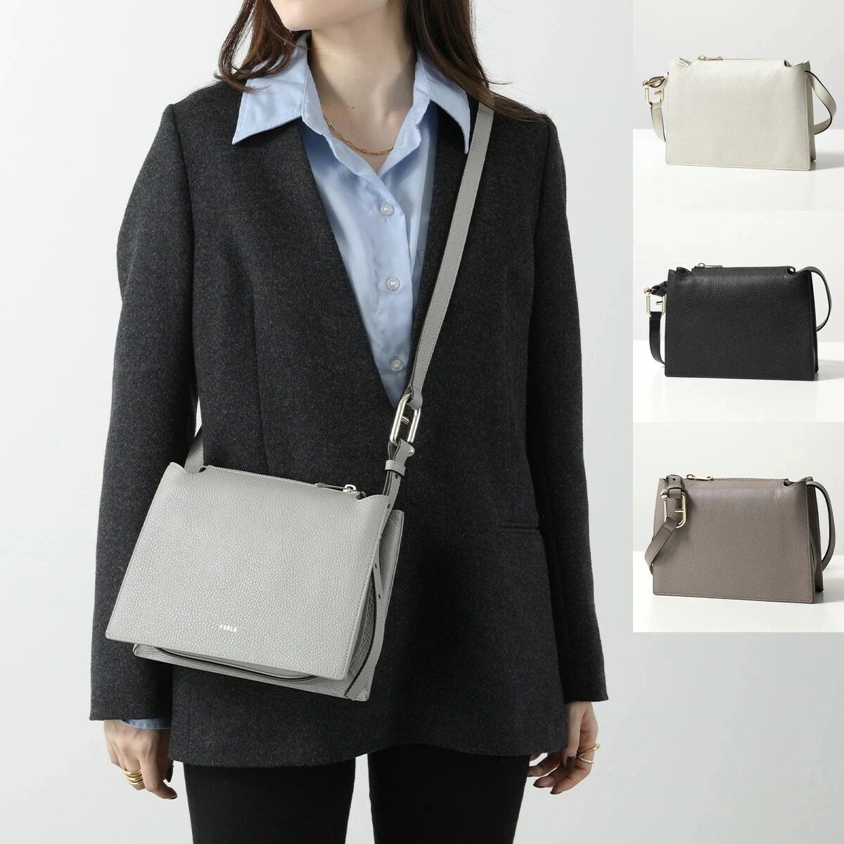 Furla フルラ ショルダーバッグ NUVOLA ヌヴォラ WB01275 HSF000 レディース レザー クロスボディ ポシェット ロゴ 鞄 カラー4色 【mega】