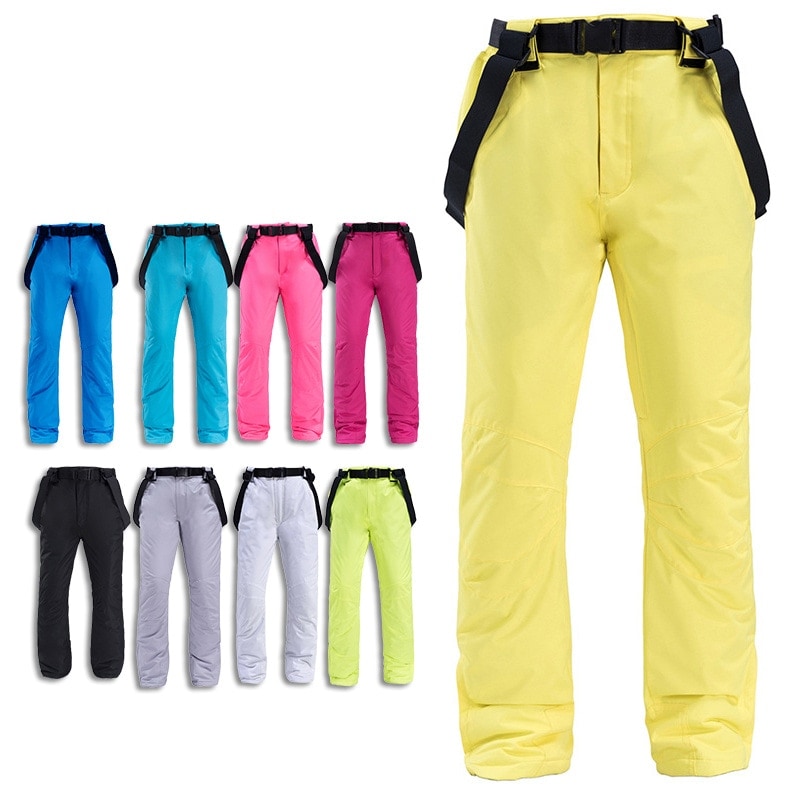 スノーボードウェアつなぎパンツ単品レディースメンズ無地スノーウェアスキーウェア雪遊び防寒着スノボボトムス