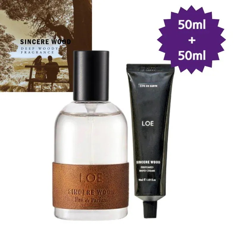 【正規品/TXTヨンジュン,スビンpick】香水/SINCERE WOOD シンシアウッド50ml+パフュームドハンドクリーム50ml/木香/森香/ウッディ香/ヴィーガンレザーラベル/韓国香水