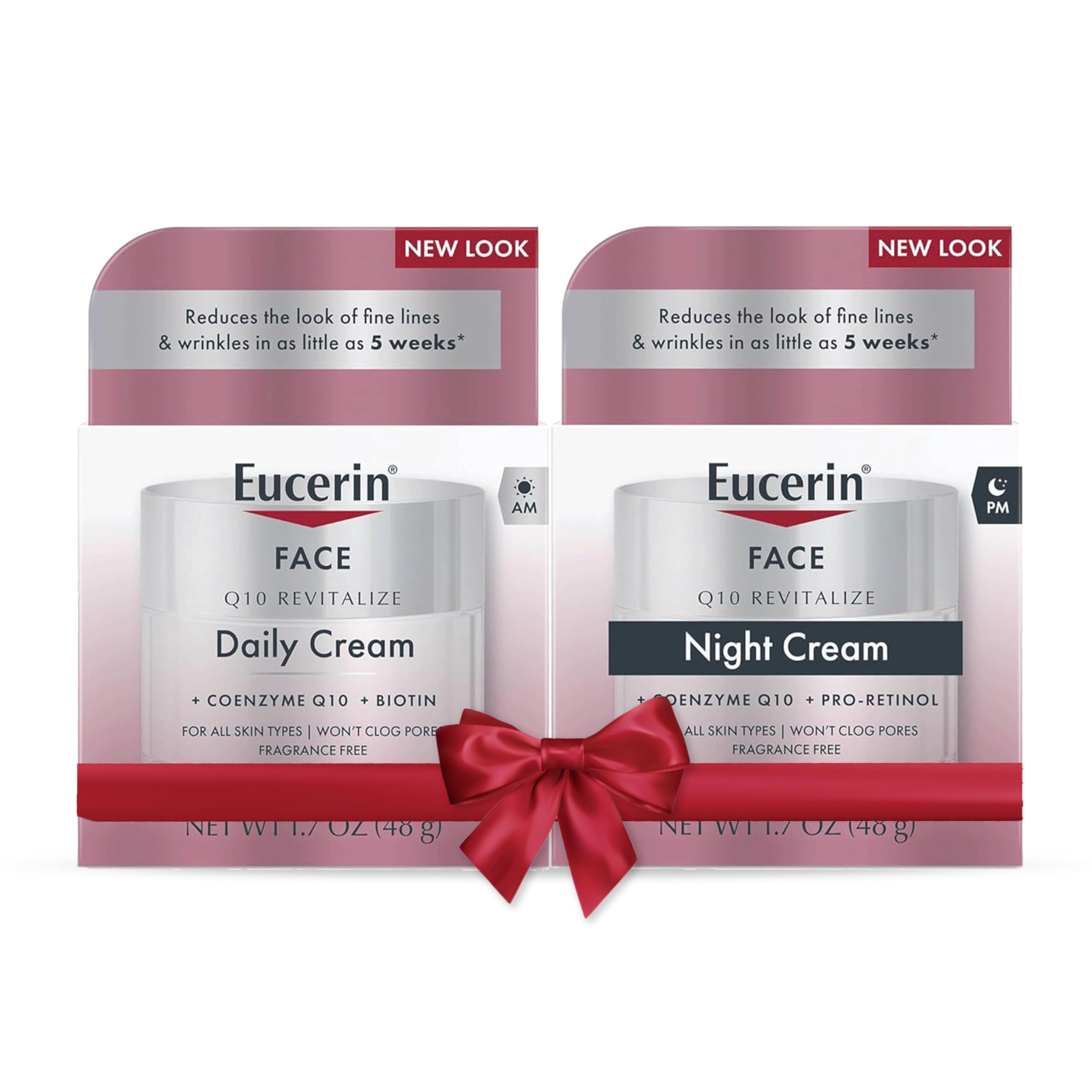 【最安値挑戦中】 Eucerin Q10 Anti Wrinkle Face Cream Bundle, Day Cream and Night Cream For Face, 1.7 Ounce (