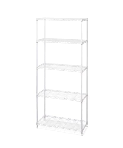 アイリスオーヤマ カラーラック メタルラック 5段 ホワイト 防サビ加工 幅約75*奥行約35*高さ