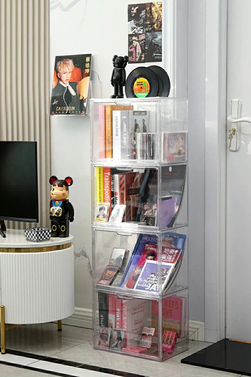 CD DVD 卓上収納 書類 小物収納 展示用 靴 ぬいぐるみ 缶バッジ 2個セット アクリル収納ケース おもちゃ CDラック 化粧品 収納ボックス 透明 フィギュア アクリル 推し活 プラスチック