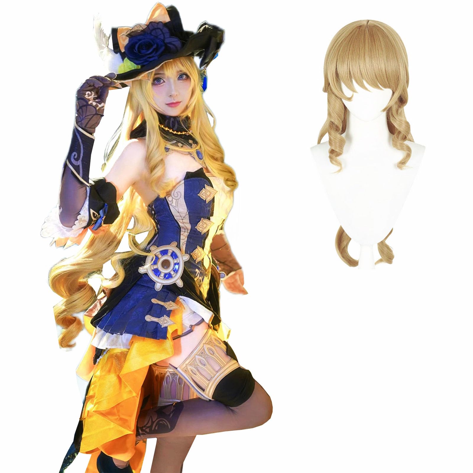 22品質良い!店舗お勧め!原神 ナヴィア コスプレ 衣装棘薔薇の会 会長 ナビア 野薔薇の章 衣装　靴　 ウィッグコスプレ 衣装 cosplay 制服 全身セット セットアップ コスプレ衣装 コ ク