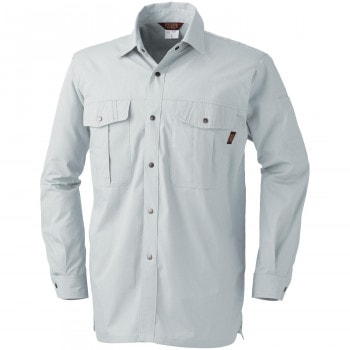 桑和 535 長袖シャツ Mサイズ シルバーグレー（22）