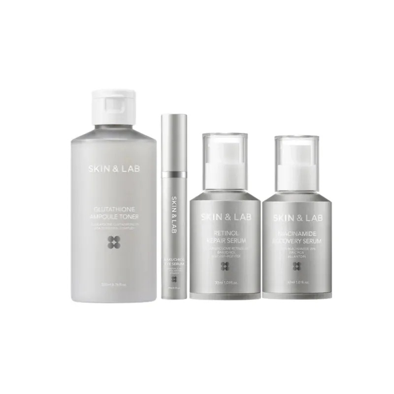 グルタチオントナー 200ml + バクチオール0.2% アイセラム 15ml+ ナイアシンアミド20% セラム 30ml + レチノールリペアセラム 30ml