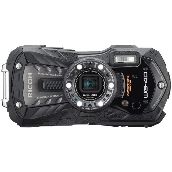 【中古】リコー RICOH 防水デジタルカメラ リコー RICOH WG-40 ブラック 防水14m耐ショック1.6m耐寒-10度 リコー RICOH WG-40 BK 04675