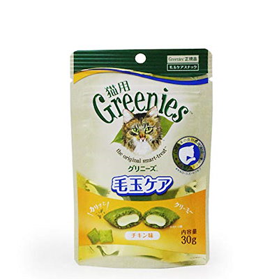 他サイト： 猫 おやつ グリニーズキャット 毛玉ケア チキン味 30gの商品画像