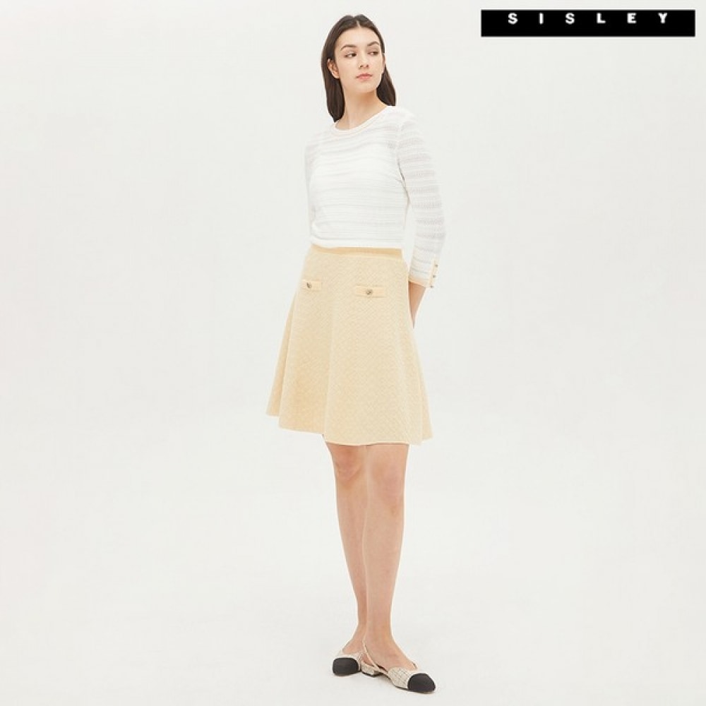 (シスレー) シスレー配色ニットワンピース SAKO31131_BE