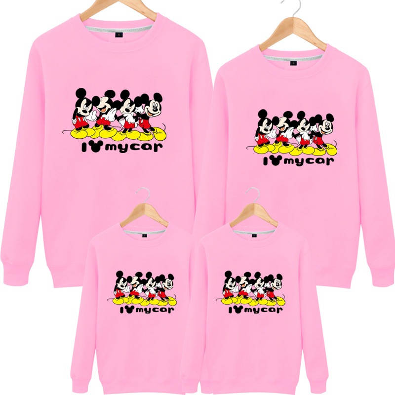 親子ペア ディズニー ミッキーマウスパーカー 韓国 レディースファッション ママと娘