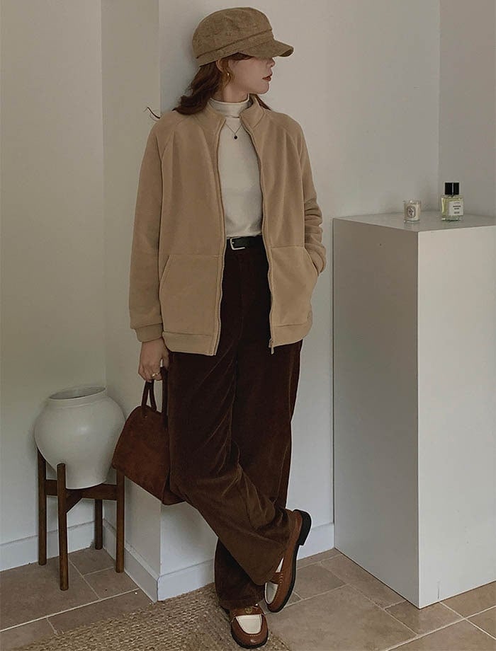 フリース ジャケット レディース カーディガン アウター 秋 冬 ジップアップ 無地 軽量 厚手 防寒 スタンドカラー ボンディング マイクロフリース ルームウェア 厚手 大きいサイズ モコ