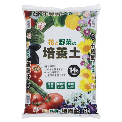 他サイト： アイリスオーヤマ(IRIS OHYAMA) 培養土 花と野菜の培養土 14L 家庭菜園 園芸用土 ガーデニングの商品画像