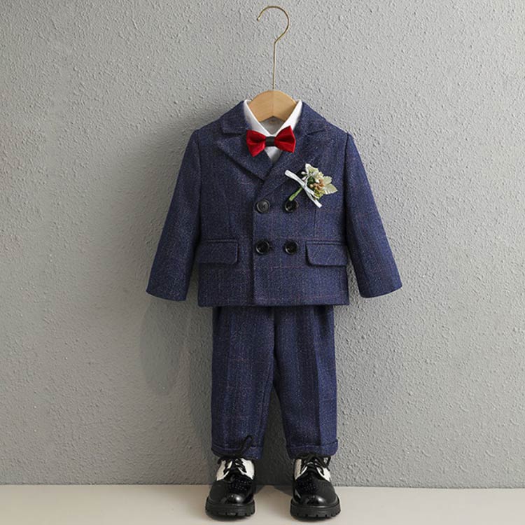 限定SALE!チェック フォーマルスーツ 男の子 スーツ キッズ フォーマル 上下セット ベビー ダブルブレスト 初節句 小学生 入学式 卒業式 七五三 結婚式 発表会 おしゃれ 子供服 80 90