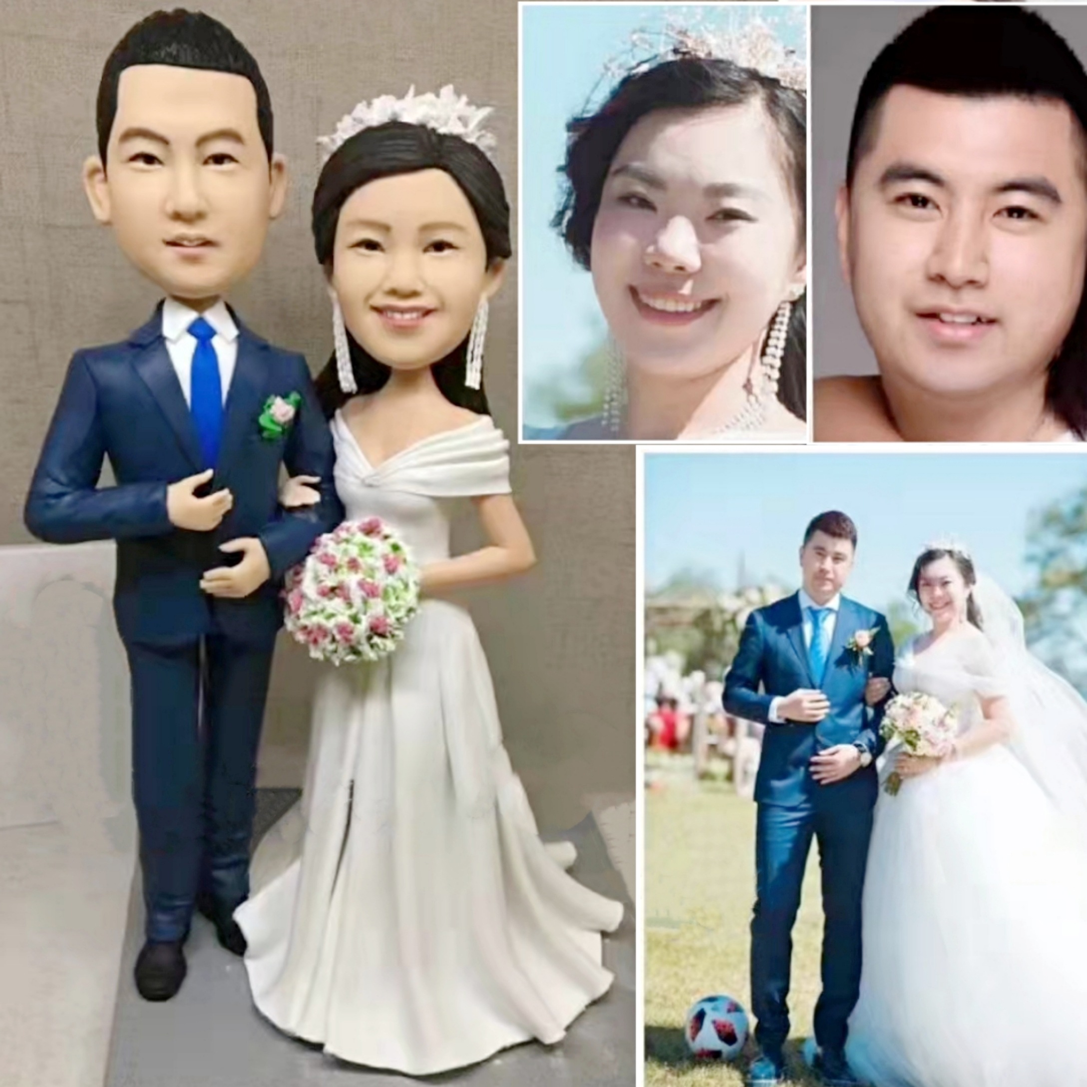 【オーダーメイド】3D肖像画 似顔絵 人形 フィギュア 結婚祝い 周年記念日 カップル 彼氏 彼女 夫婦 両親 贈呈品 記念品