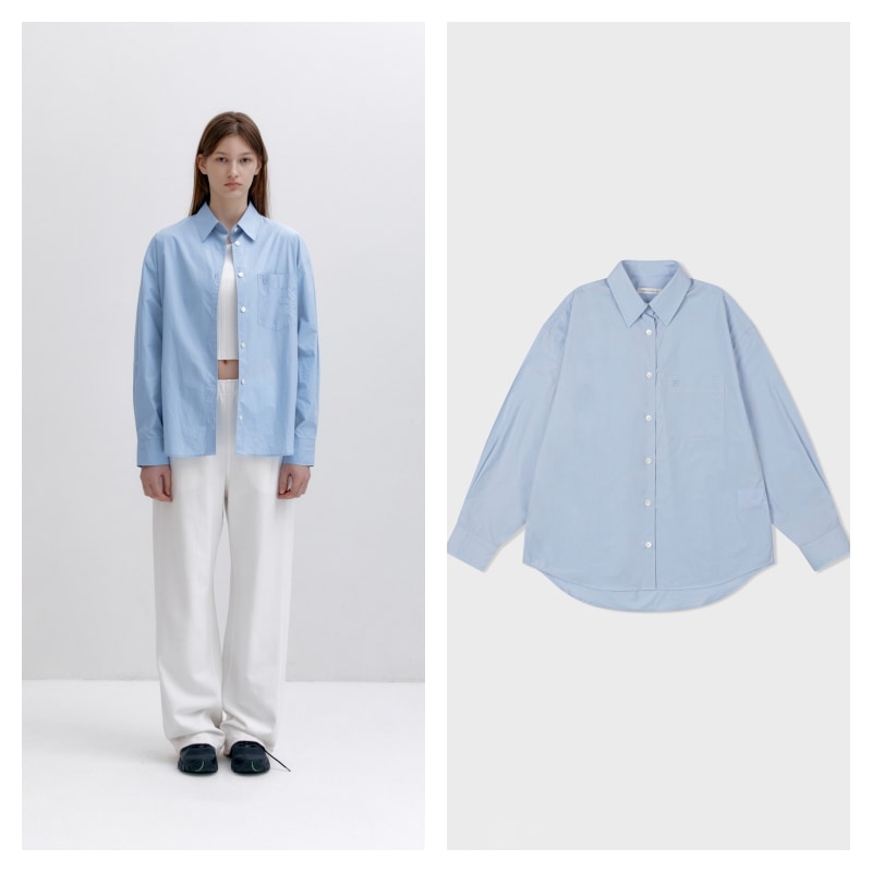 【LOW CLASSIC】 LC SOFT PAPER SHIRT : BLUE