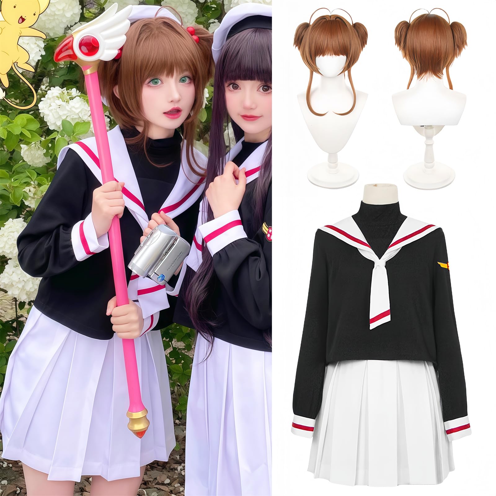 [NOKIJP] カードキャプターさくら 木之本桜 衣装 リシャオラン 大道寺知世 衣装 リメイリン 月城雪兎 木之本桃矢 CCS CCさくら cosplay 制服