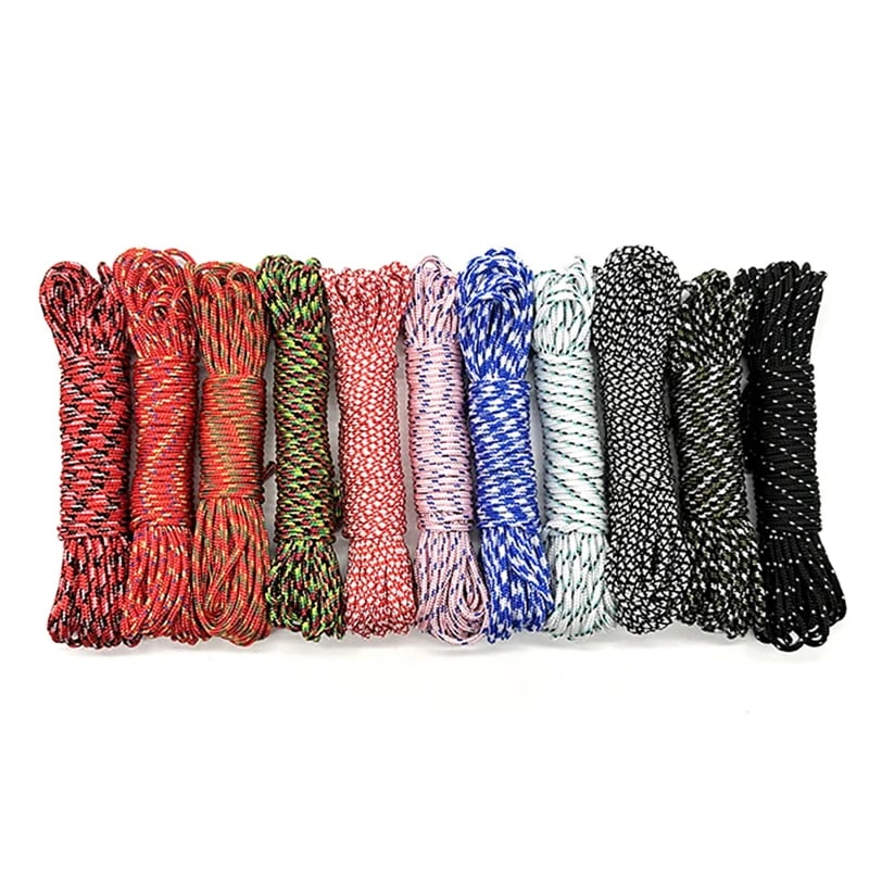 100メートル2ミリメートル固体パラシュートコードストラップロープミルスペックタイプ一方の鎖クライミング生存機器paracord
