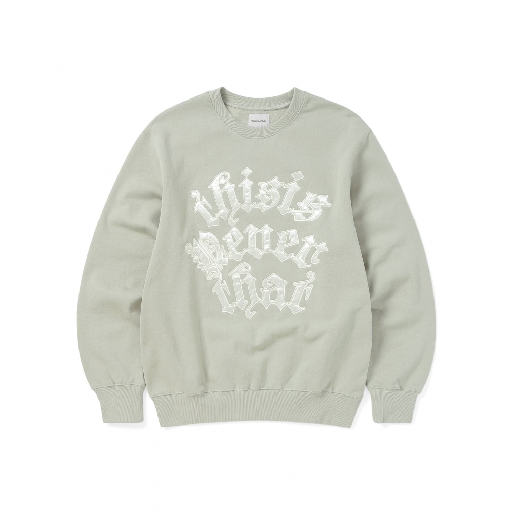 THISISSNEVERTHAT Fortuna アップリケ クルーネック ストーン