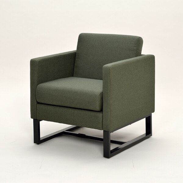 オフィスソファ 1人掛け スクエアソファー ファブリック 幅62cm 法人限定