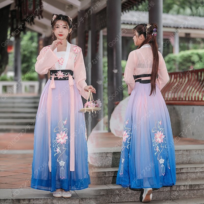 チャイナ服 漢服 セットアップ レディース ワンピース プレ衣装 宮廷衣装 舞台ステージ衣装 豪華華流 ドレス チャイナドレス 中国風 唐装漢服-970-39