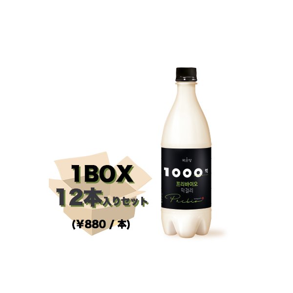麹醇堂 1000億プリバイオマッコリ 750ml(1BOX 12本入りセット)