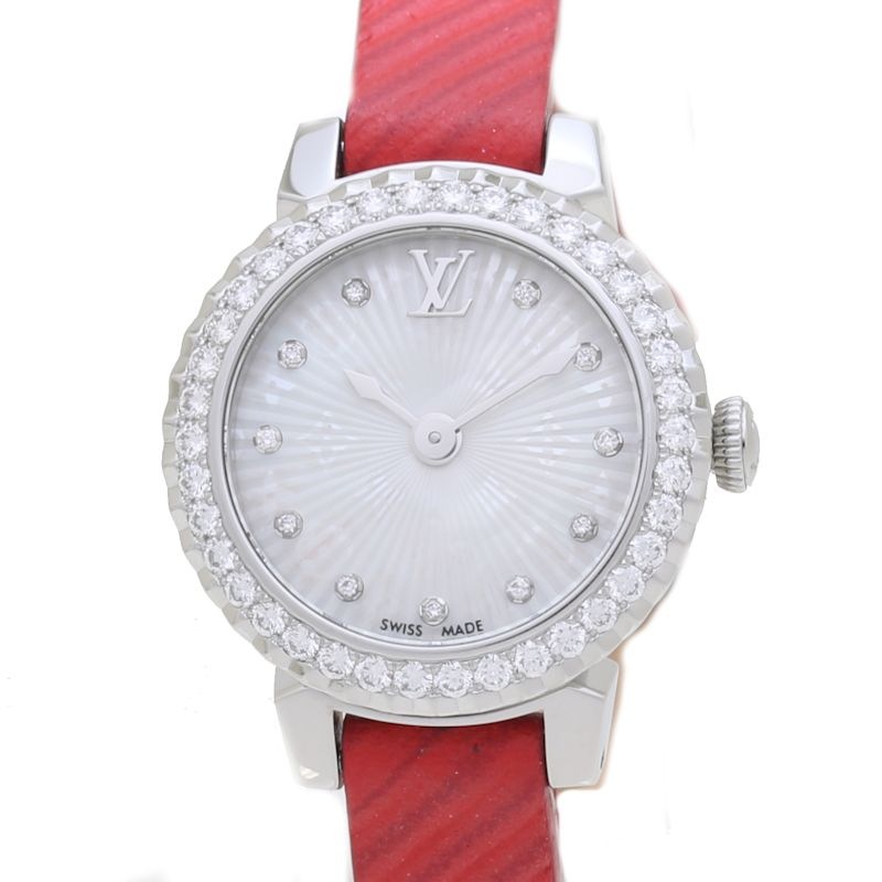 タンブール ビジュ Q1M040 ベゼルダイヤモンド 11Pダイヤモンド【正規店購入】レディース /39324【中古】【腕時計】
