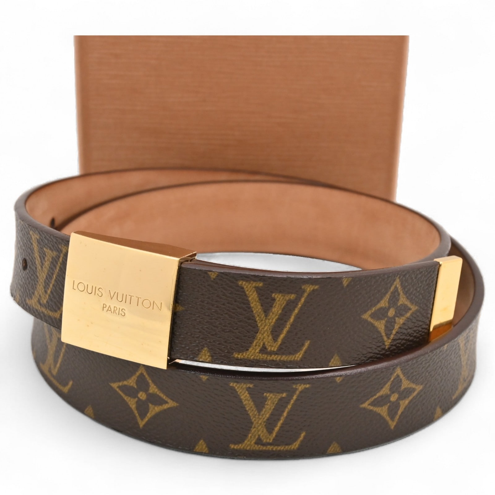 ルイヴィトン モノグラム サンチュールキャレ ベルト Aランク lv8028ee