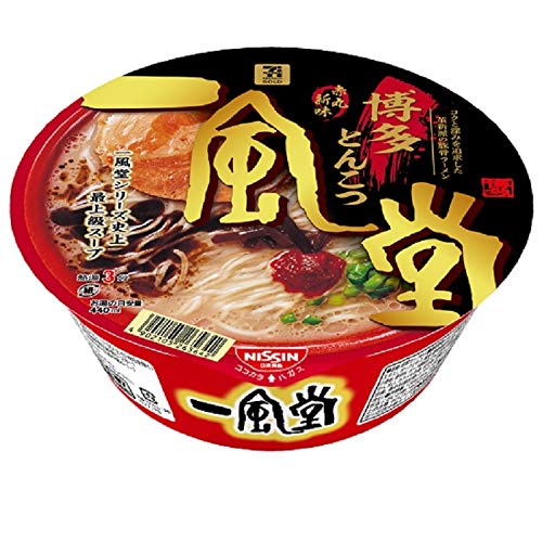 【リニューアル】日清食品 一風堂 赤丸新味 博多とんこつ 127g×12個