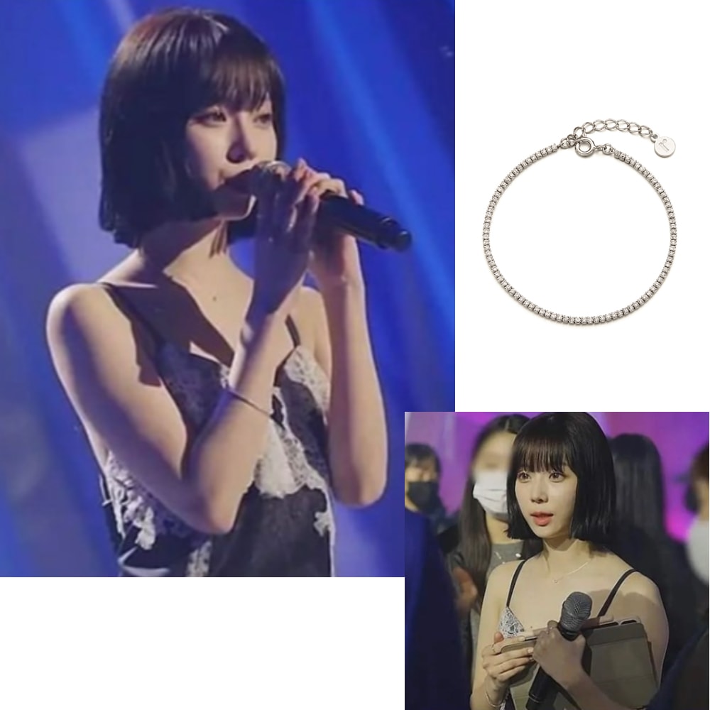 【aespa ウィンター 着用】 [silver925] 2.5mm slim tennis bracelet 腕輪