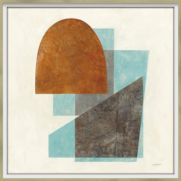 ユーパワー アブストラクトコレクション Gel加工 アートフレーム マイク/シック「クインテット ターコイズ」絵画