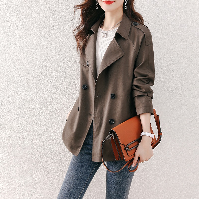 アウター ジャケット ミディアム丈 上着 袖付き 長袖 襟なし 前開き ダブルボタン ポケット かわいい 大人可愛い きれいめ シンプル カジュアル 大人 上品 おしゃれ かっこいい 大人女子