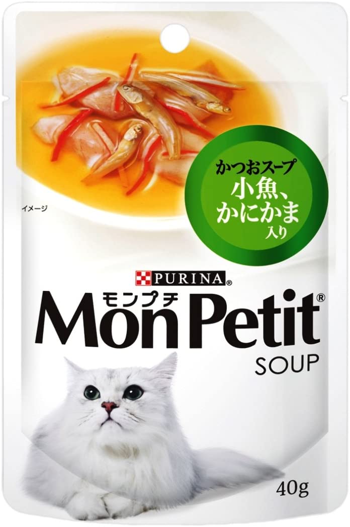 SEAL限定商品】 パウチ スープ モンプチ 成猫用 (まとめ買い 40g12袋入り かつおスープ 小魚かにかま入り キャットフード -  flaviogimenis.com.br